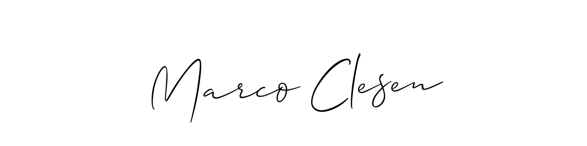 Check out images of Autograph of Marco Clesen name. Actor Marco Clesen Signature Style. Allison_Script is a professional sign style online. Marco Clesen signature style 2 images and pictures png