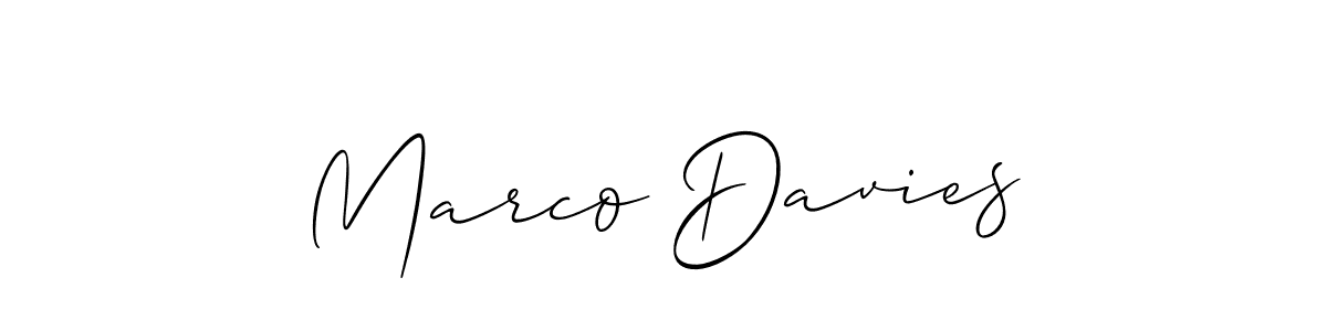 Also we have Marco Davies name is the best signature style. Create professional handwritten signature collection using Allison_Script autograph style. Marco Davies signature style 2 images and pictures png