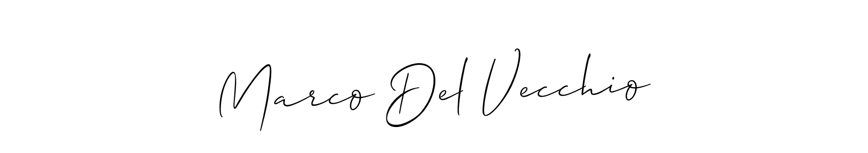 Similarly Allison_Script is the best handwritten signature design. Signature creator online .You can use it as an online autograph creator for name Marco Del Vecchio. Marco Del Vecchio signature style 2 images and pictures png