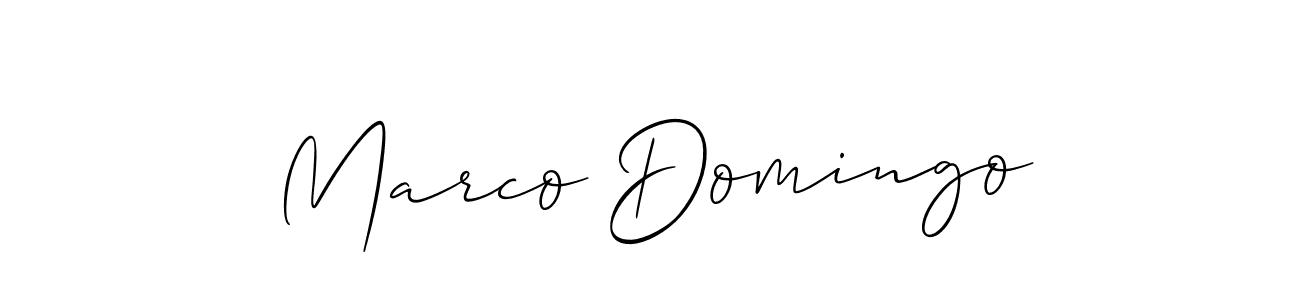 Create a beautiful signature design for name Marco Domingo. With this signature (Allison_Script) fonts, you can make a handwritten signature for free. Marco Domingo signature style 2 images and pictures png