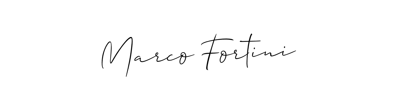 You should practise on your own different ways (Allison_Script) to write your name (Marco Fortini) in signature. don't let someone else do it for you. Marco Fortini signature style 2 images and pictures png
