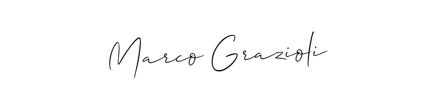 Marco Grazioli stylish signature style. Best Handwritten Sign (Allison_Script) for my name. Handwritten Signature Collection Ideas for my name Marco Grazioli. Marco Grazioli signature style 2 images and pictures png