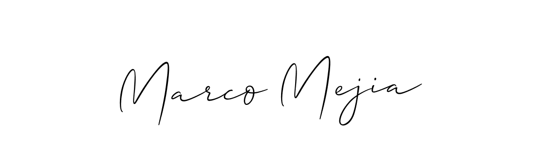 Allison_Script is a professional signature style that is perfect for those who want to add a touch of class to their signature. It is also a great choice for those who want to make their signature more unique. Get Marco Mejia name to fancy signature for free. Marco Mejia signature style 2 images and pictures png