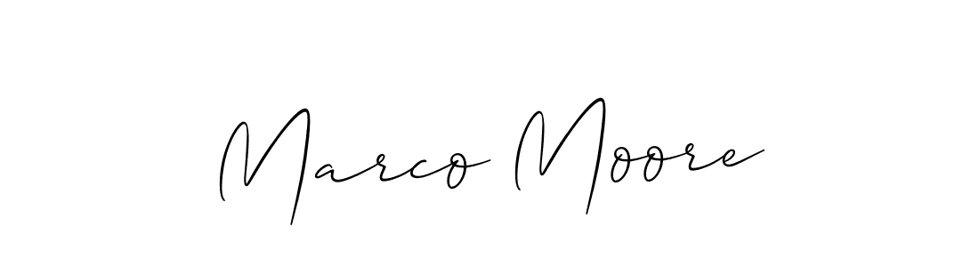 The best way (Allison_Script) to make a short signature is to pick only two or three words in your name. The name Marco Moore include a total of six letters. For converting this name. Marco Moore signature style 2 images and pictures png