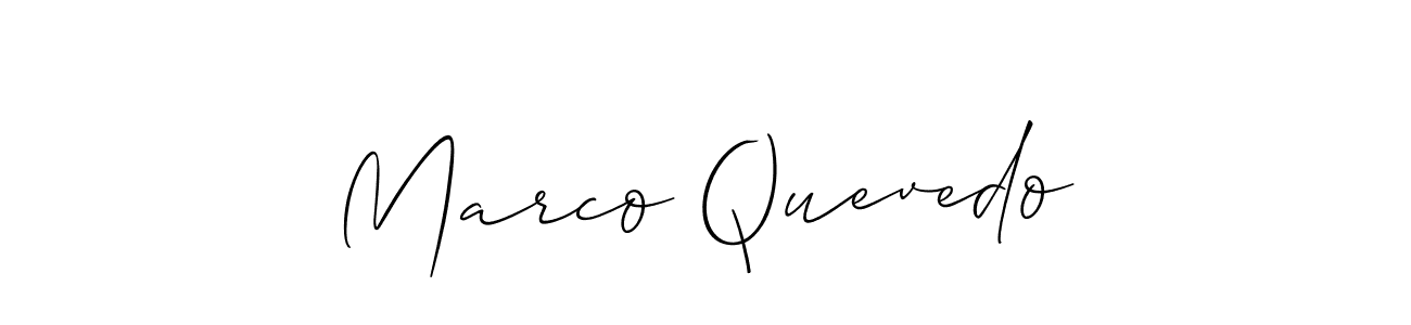 Similarly Allison_Script is the best handwritten signature design. Signature creator online .You can use it as an online autograph creator for name Marco Quevedo. Marco Quevedo signature style 2 images and pictures png