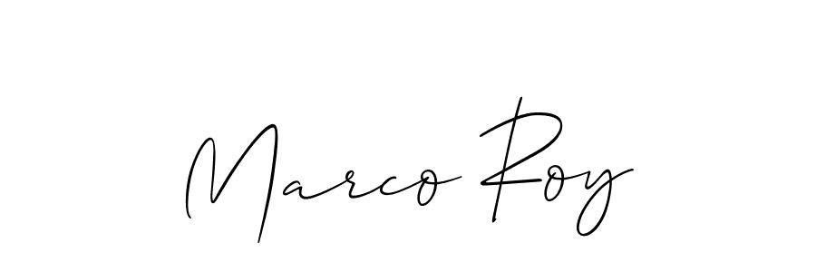Use a signature maker to create a handwritten signature online. With this signature software, you can design (Allison_Script) your own signature for name Marco Roy. Marco Roy signature style 2 images and pictures png