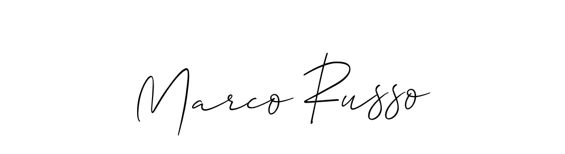 How to make Marco Russo name signature. Use Allison_Script style for creating short signs online. This is the latest handwritten sign. Marco Russo signature style 2 images and pictures png