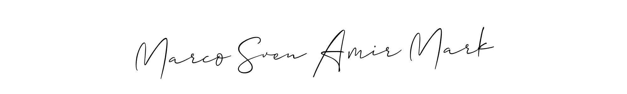 How to make Marco Sven Amir Mark signature? Allison_Script is a professional autograph style. Create handwritten signature for Marco Sven Amir Mark name. Marco Sven Amir Mark signature style 2 images and pictures png
