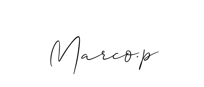 Similarly Allison_Script is the best handwritten signature design. Signature creator online .You can use it as an online autograph creator for name Marco.p. Marco.p signature style 2 images and pictures png