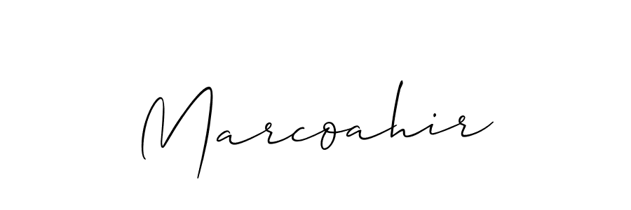 Best and Professional Signature Style for Marcoahir. Allison_Script Best Signature Style Collection. Marcoahir signature style 2 images and pictures png