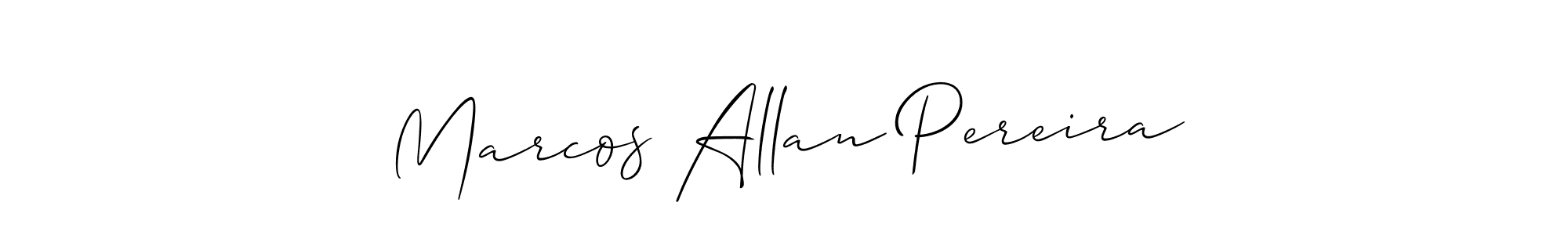 Marcos Allan Pereira stylish signature style. Best Handwritten Sign (Allison_Script) for my name. Handwritten Signature Collection Ideas for my name Marcos Allan Pereira. Marcos Allan Pereira signature style 2 images and pictures png