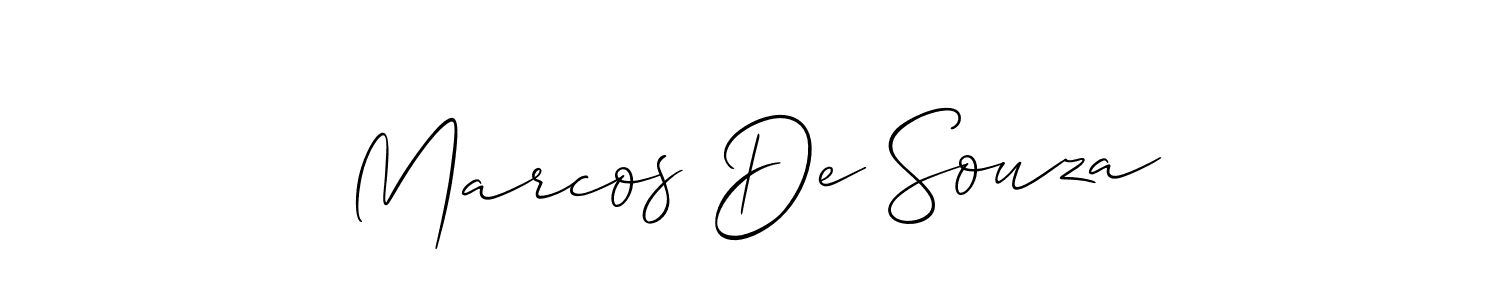 Make a short Marcos De Souza signature style. Manage your documents anywhere anytime using Allison_Script. Create and add eSignatures, submit forms, share and send files easily. Marcos De Souza signature style 2 images and pictures png