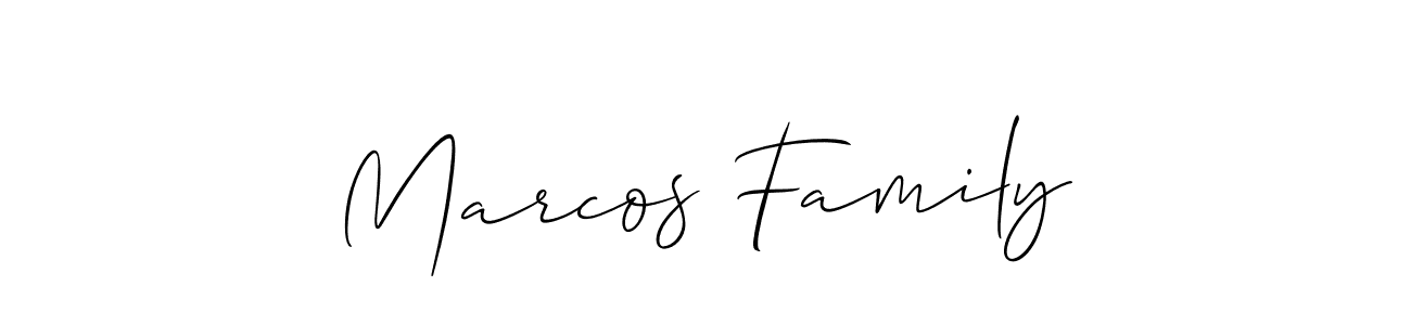 Similarly Allison_Script is the best handwritten signature design. Signature creator online .You can use it as an online autograph creator for name Marcos Family. Marcos Family signature style 2 images and pictures png