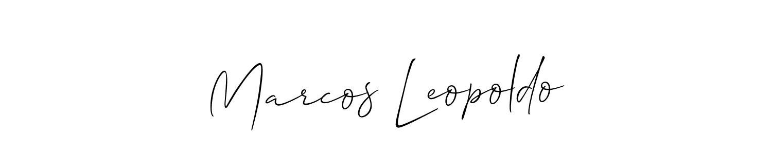 Marcos Leopoldo stylish signature style. Best Handwritten Sign (Allison_Script) for my name. Handwritten Signature Collection Ideas for my name Marcos Leopoldo. Marcos Leopoldo signature style 2 images and pictures png