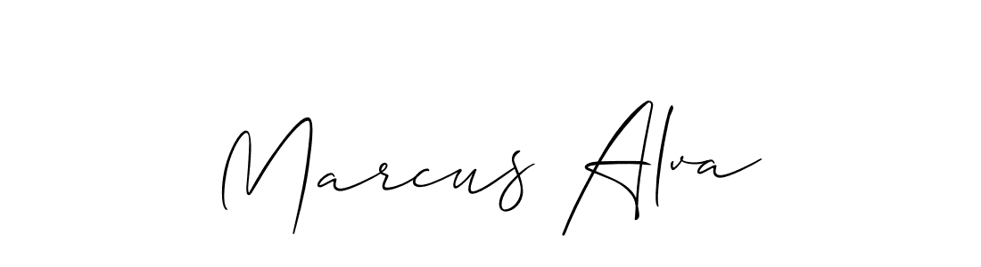 It looks lik you need a new signature style for name Marcus Alva. Design unique handwritten (Allison_Script) signature with our free signature maker in just a few clicks. Marcus Alva signature style 2 images and pictures png