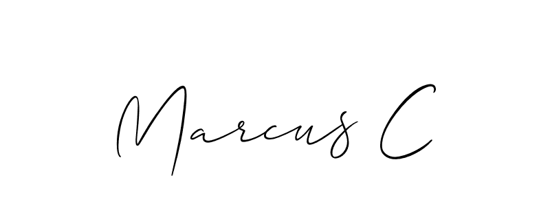 if you are searching for the best signature style for your name Marcus C. so please give up your signature search. here we have designed multiple signature styles  using Allison_Script. Marcus C signature style 2 images and pictures png