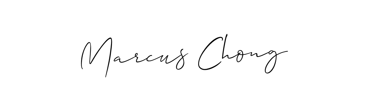 Make a beautiful signature design for name Marcus Chong. With this signature (Allison_Script) style, you can create a handwritten signature for free. Marcus Chong signature style 2 images and pictures png
