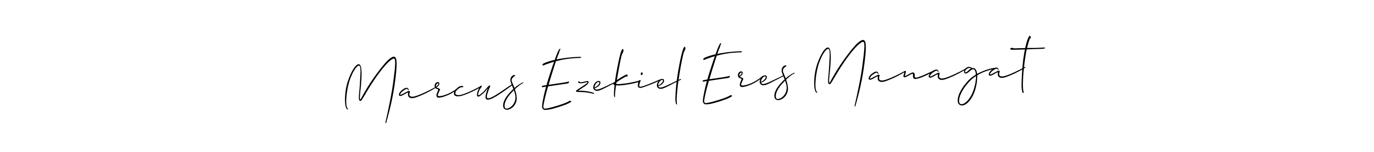 Make a short Marcus Ezekiel Eres Managat signature style. Manage your documents anywhere anytime using Allison_Script. Create and add eSignatures, submit forms, share and send files easily. Marcus Ezekiel Eres Managat signature style 2 images and pictures png
