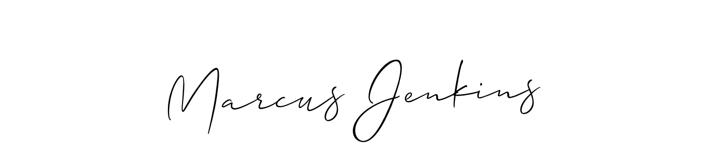 Use a signature maker to create a handwritten signature online. With this signature software, you can design (Allison_Script) your own signature for name Marcus Jenkins. Marcus Jenkins signature style 2 images and pictures png