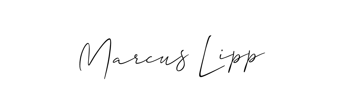 Design your own signature with our free online signature maker. With this signature software, you can create a handwritten (Allison_Script) signature for name Marcus Lipp. Marcus Lipp signature style 2 images and pictures png