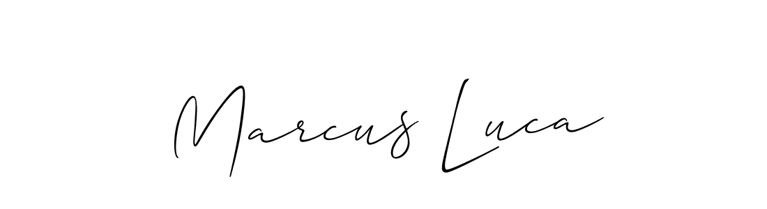 Also we have Marcus Luca name is the best signature style. Create professional handwritten signature collection using Allison_Script autograph style. Marcus Luca signature style 2 images and pictures png