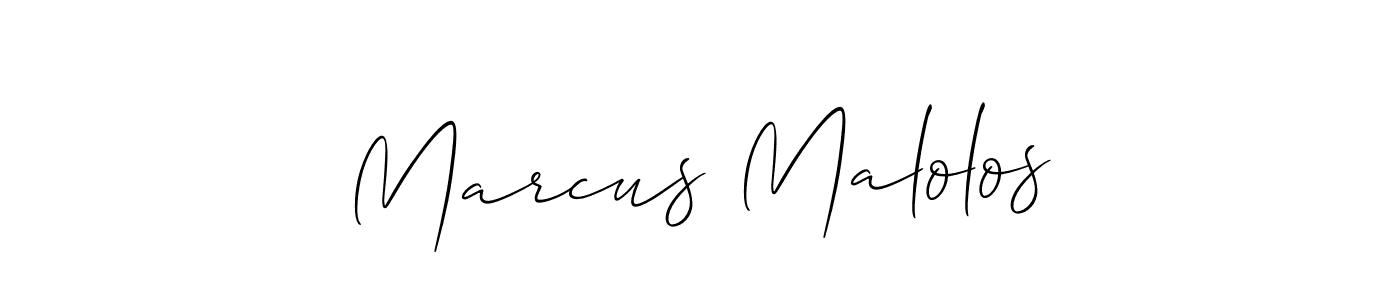 Marcus Malolos stylish signature style. Best Handwritten Sign (Allison_Script) for my name. Handwritten Signature Collection Ideas for my name Marcus Malolos. Marcus Malolos signature style 2 images and pictures png