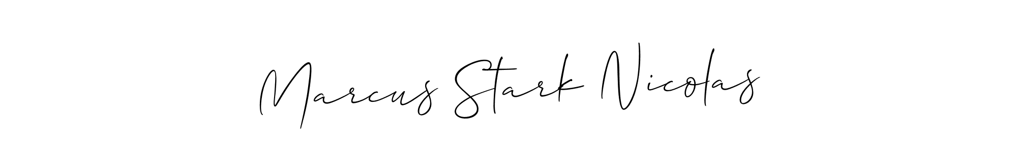 How to Draw Marcus Stark Nicolas signature style? Allison_Script is a latest design signature styles for name Marcus Stark Nicolas. Marcus Stark Nicolas signature style 2 images and pictures png