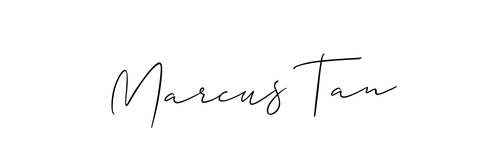 How to make Marcus Tan name signature. Use Allison_Script style for creating short signs online. This is the latest handwritten sign. Marcus Tan signature style 2 images and pictures png