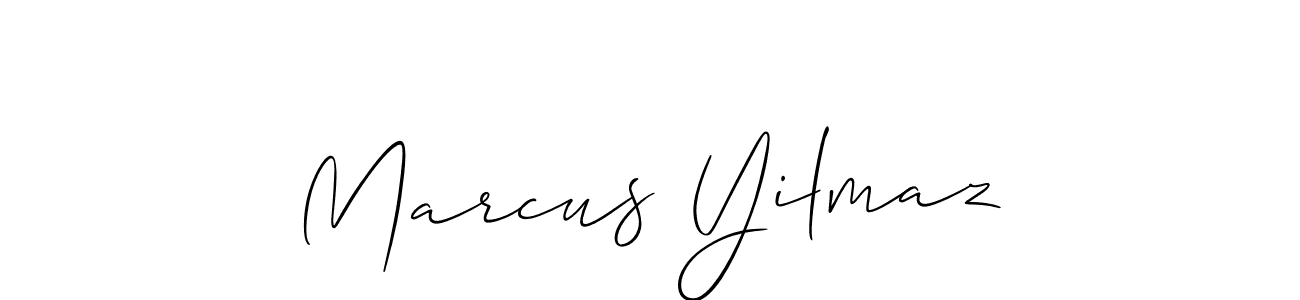 The best way (Allison_Script) to make a short signature is to pick only two or three words in your name. The name Marcus Yilmaz include a total of six letters. For converting this name. Marcus Yilmaz signature style 2 images and pictures png