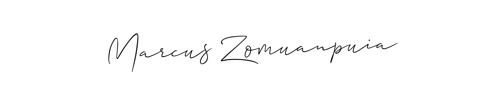 Make a short Marcus Zomuanpuia signature style. Manage your documents anywhere anytime using Allison_Script. Create and add eSignatures, submit forms, share and send files easily. Marcus Zomuanpuia signature style 2 images and pictures png