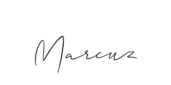 Create a beautiful signature design for name Marcuz. With this signature (Allison_Script) fonts, you can make a handwritten signature for free. Marcuz signature style 2 images and pictures png