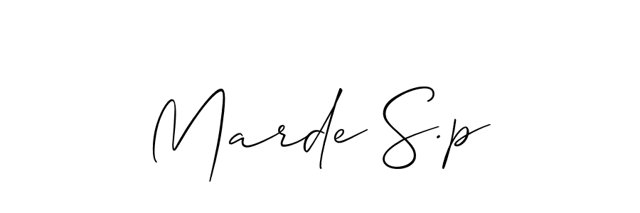 Design your own signature with our free online signature maker. With this signature software, you can create a handwritten (Allison_Script) signature for name Marde S.p. Marde S.p signature style 2 images and pictures png