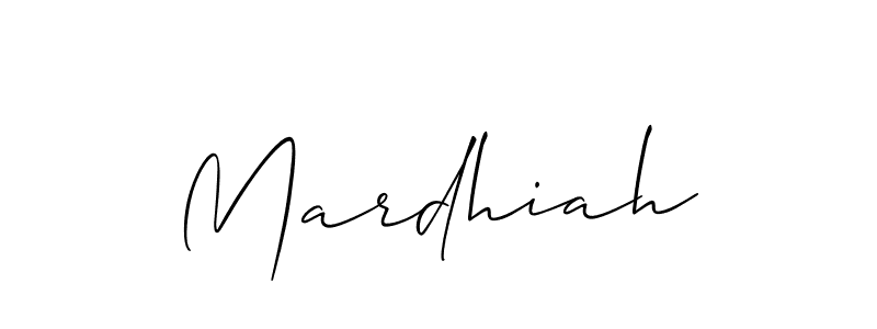 You should practise on your own different ways (Allison_Script) to write your name (Mardhiah) in signature. don't let someone else do it for you. Mardhiah signature style 2 images and pictures png