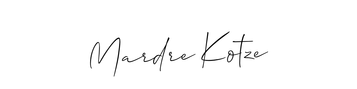 This is the best signature style for the Mardre Kotze name. Also you like these signature font (Allison_Script). Mix name signature. Mardre Kotze signature style 2 images and pictures png