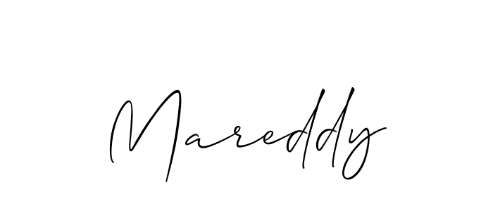 How to make Mareddy name signature. Use Allison_Script style for creating short signs online. This is the latest handwritten sign. Mareddy signature style 2 images and pictures png