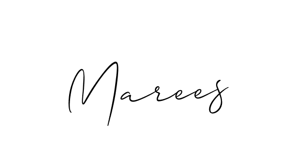 Design your own signature with our free online signature maker. With this signature software, you can create a handwritten (Allison_Script) signature for name Marees. Marees signature style 2 images and pictures png