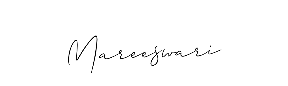 Use a signature maker to create a handwritten signature online. With this signature software, you can design (Allison_Script) your own signature for name Mareeswari. Mareeswari signature style 2 images and pictures png