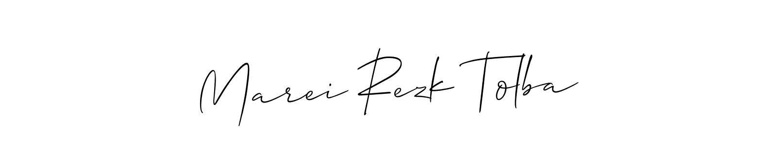 Also we have Marei Rezk Tolba name is the best signature style. Create professional handwritten signature collection using Allison_Script autograph style. Marei Rezk Tolba signature style 2 images and pictures png