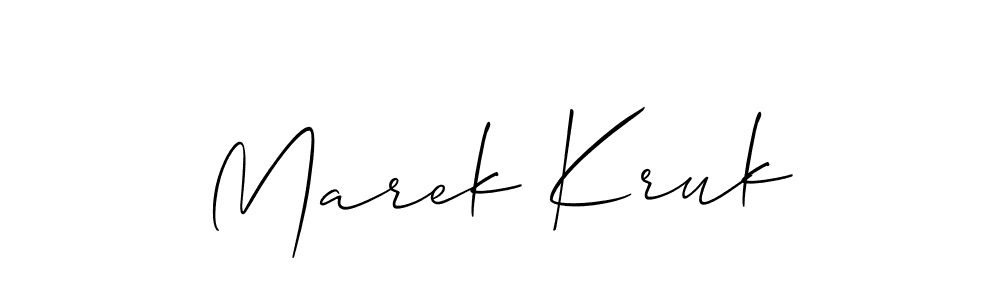 Marek Kruk stylish signature style. Best Handwritten Sign (Allison_Script) for my name. Handwritten Signature Collection Ideas for my name Marek Kruk. Marek Kruk signature style 2 images and pictures png