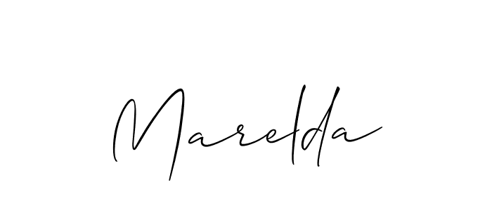 How to make Marelda name signature. Use Allison_Script style for creating short signs online. This is the latest handwritten sign. Marelda signature style 2 images and pictures png