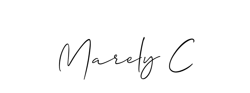 How to make Marely C signature? Allison_Script is a professional autograph style. Create handwritten signature for Marely C name. Marely C signature style 2 images and pictures png