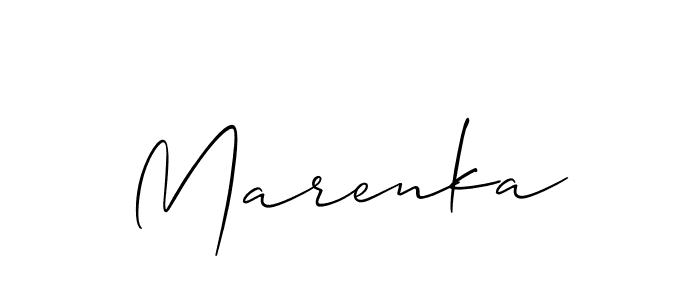 It looks lik you need a new signature style for name Marenka. Design unique handwritten (Allison_Script) signature with our free signature maker in just a few clicks. Marenka signature style 2 images and pictures png