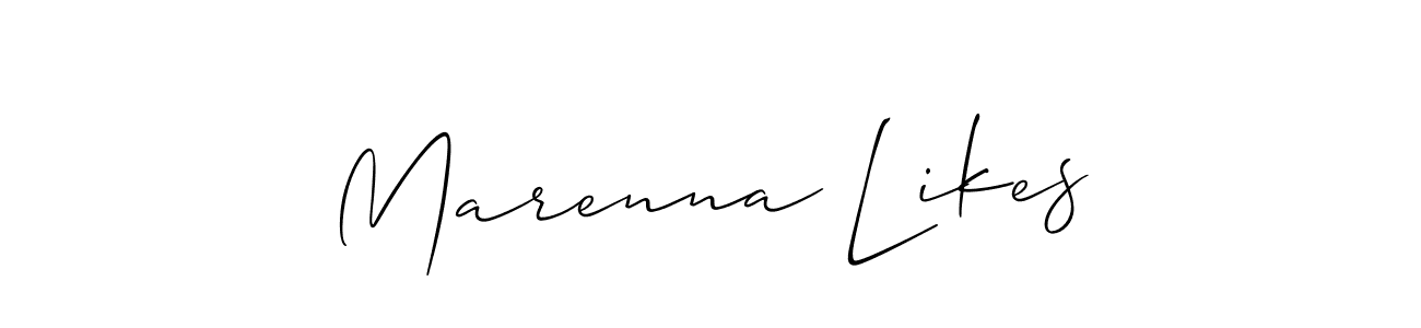 Make a beautiful signature design for name Marenna Likes. With this signature (Allison_Script) style, you can create a handwritten signature for free. Marenna Likes signature style 2 images and pictures png