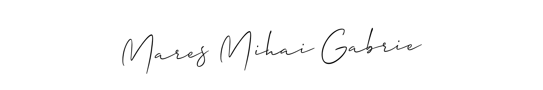 You should practise on your own different ways (Allison_Script) to write your name (Mares Mihai Gabrie) in signature. don't let someone else do it for you. Mares Mihai Gabrie signature style 2 images and pictures png