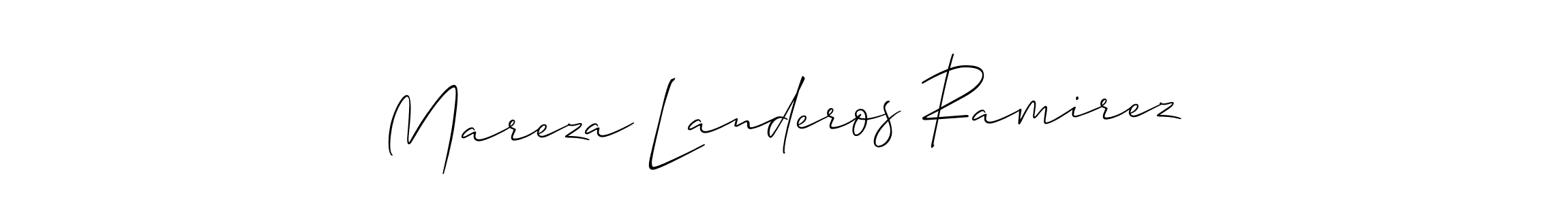 Similarly Allison_Script is the best handwritten signature design. Signature creator online .You can use it as an online autograph creator for name Mareza Landeros Ramirez. Mareza Landeros Ramirez signature style 2 images and pictures png