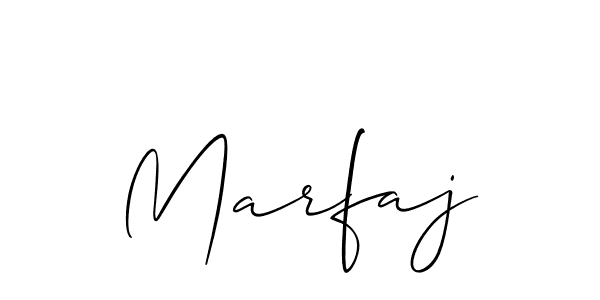 It looks lik you need a new signature style for name Marfaj. Design unique handwritten (Allison_Script) signature with our free signature maker in just a few clicks. Marfaj signature style 2 images and pictures png