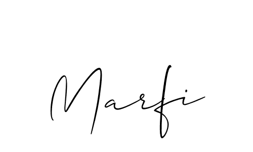 Allison_Script is a professional signature style that is perfect for those who want to add a touch of class to their signature. It is also a great choice for those who want to make their signature more unique. Get Marfi name to fancy signature for free. Marfi signature style 2 images and pictures png