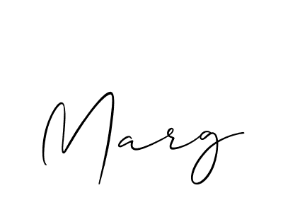 The best way (Allison_Script) to make a short signature is to pick only two or three words in your name. The name Marg include a total of six letters. For converting this name. Marg signature style 2 images and pictures png