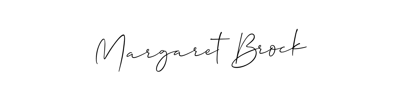 Also we have Margaret Brock name is the best signature style. Create professional handwritten signature collection using Allison_Script autograph style. Margaret Brock signature style 2 images and pictures png