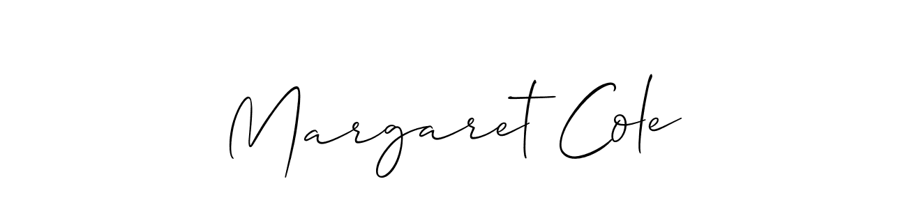 Design your own signature with our free online signature maker. With this signature software, you can create a handwritten (Allison_Script) signature for name Margaret Cole. Margaret Cole signature style 2 images and pictures png
